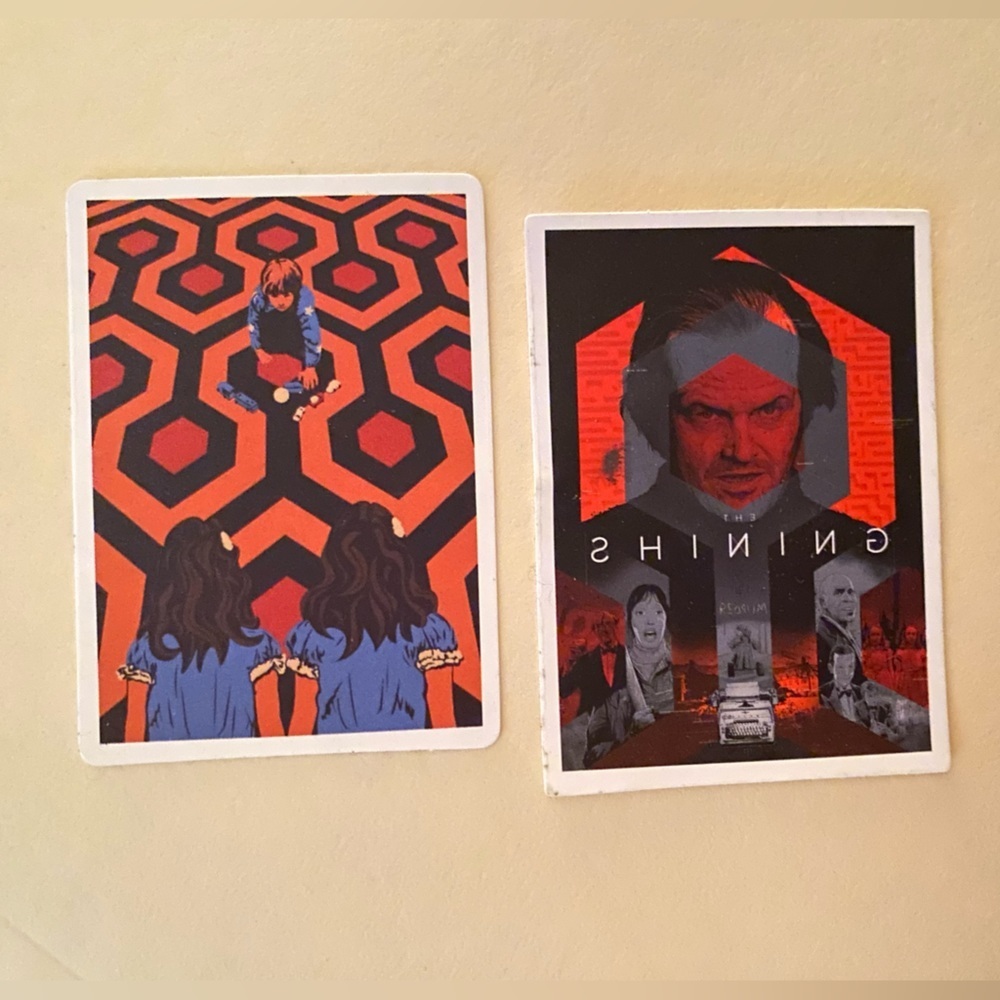 THE SHINING Sticker Pack of 2 Evil Twins + Here’s Johnny NEW Rare Collection